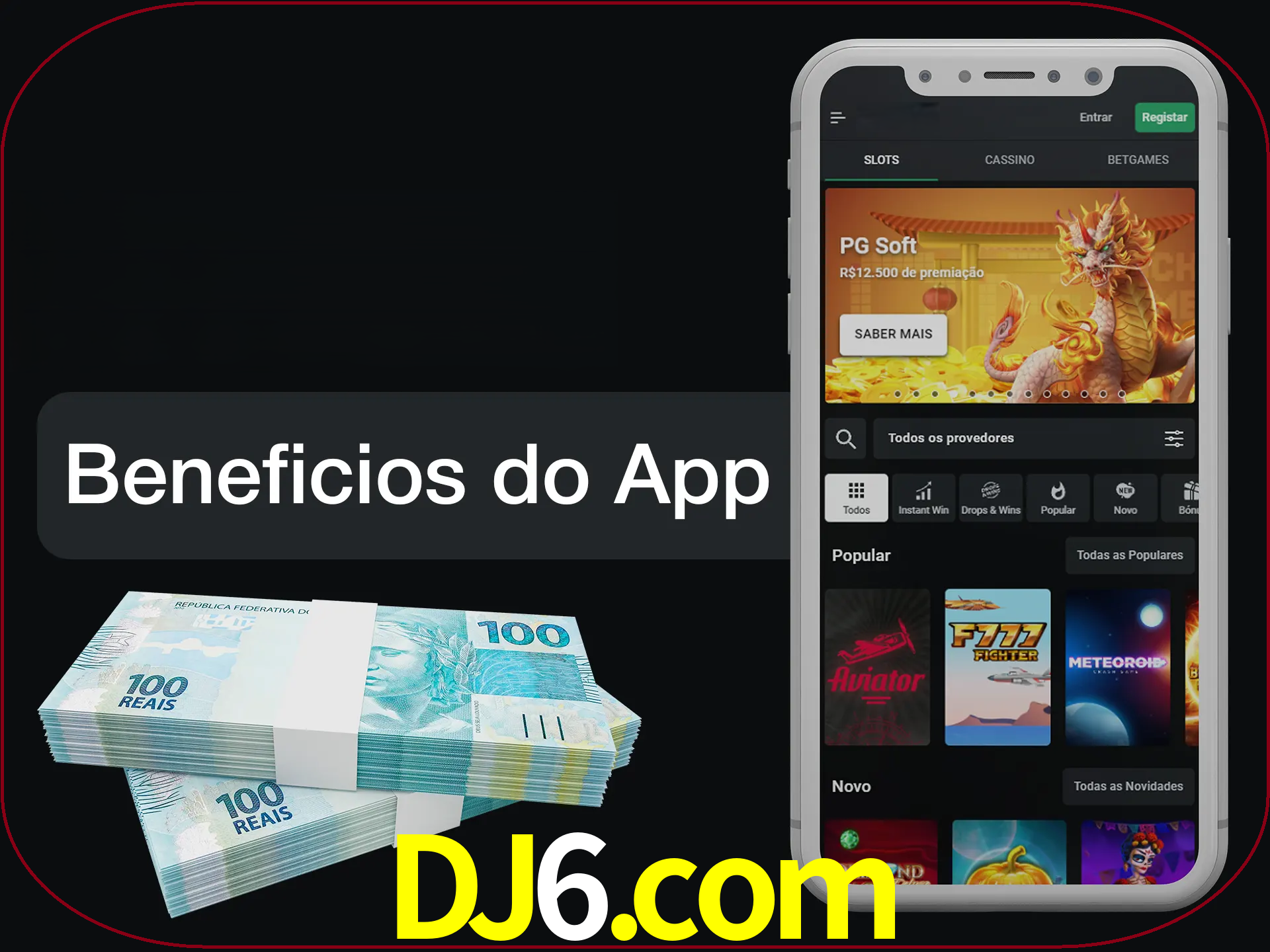 Obtenha todos os benefícios usando o aplicativo.