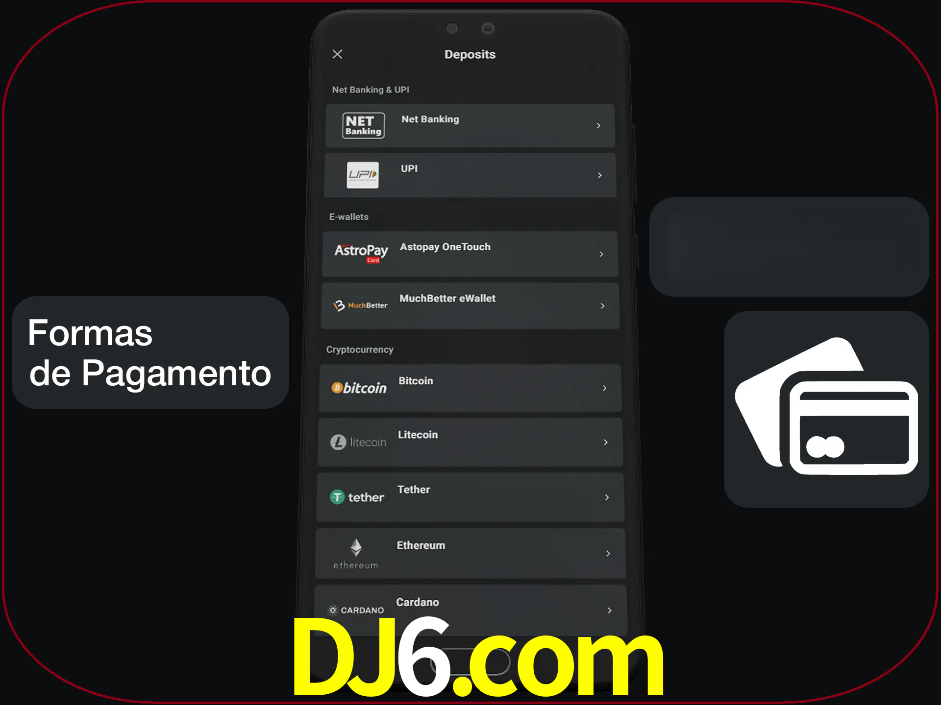 Escolha a forma de pagamento de sua preferência.